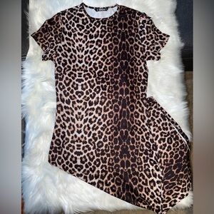 Leopard Print Pencil Dress NWOT